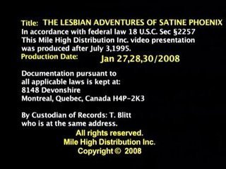 Lesbian Adventures of Satine Phoenix part 1