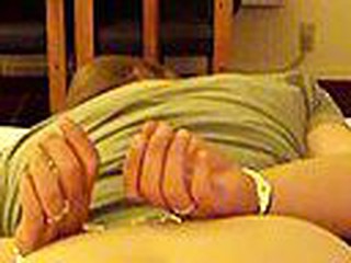 This fat mature is willing to go some lengths to spice up her marital sex life. In this stolen homemade video, she is featured wearing handcuffs face down on their bed, while her husband gently and carefully lubes her asshole, hidden well between her immense butt cheeks.